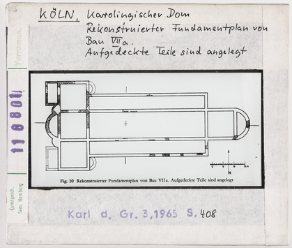 Vorschaubild Köln: Karolingischer Dom, Rekonstruierter Fundamentplan von Bau VII a 